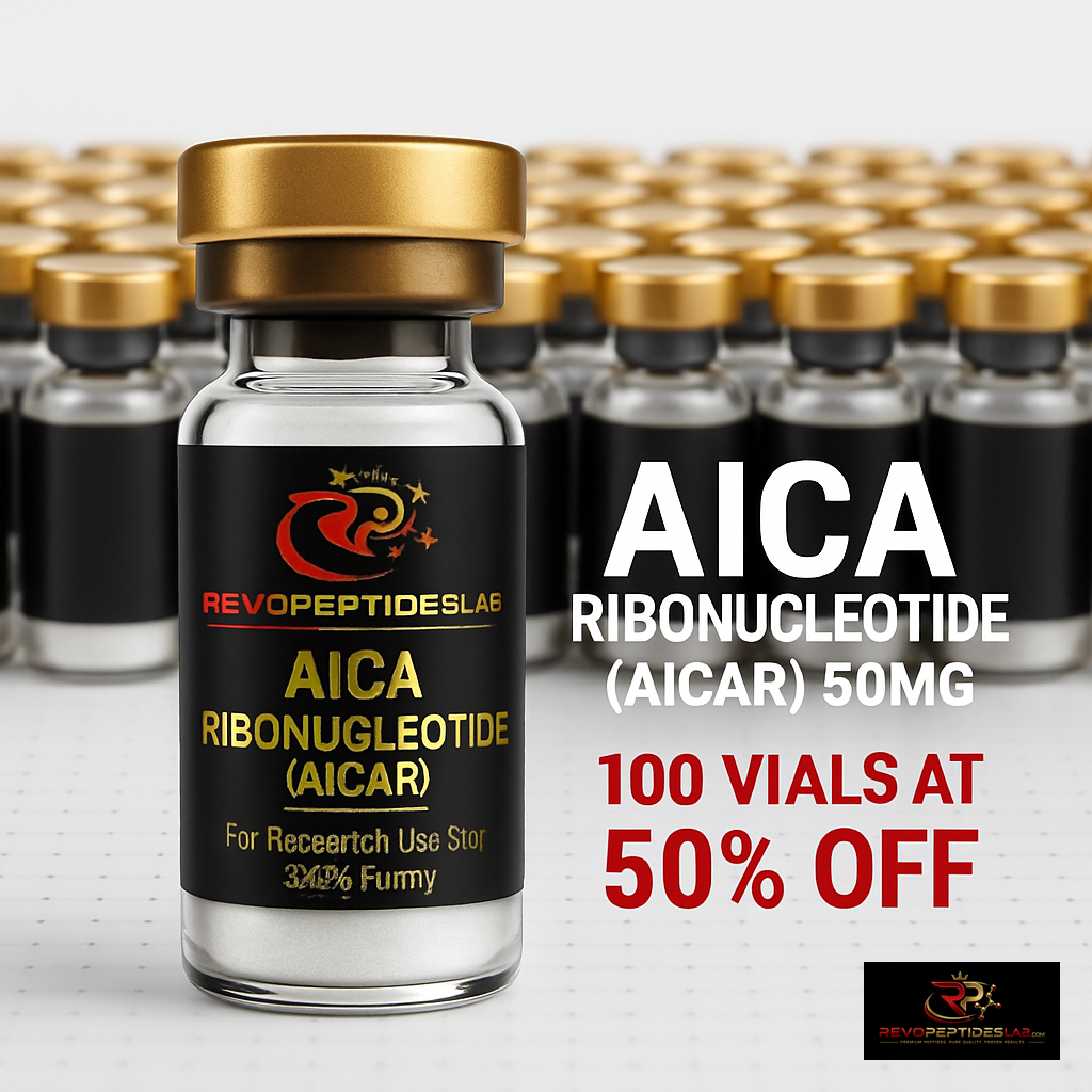 AICA Ribonucleotide (AICAR) 50mg – 100 Vials at 50% Off - Revo Peptide