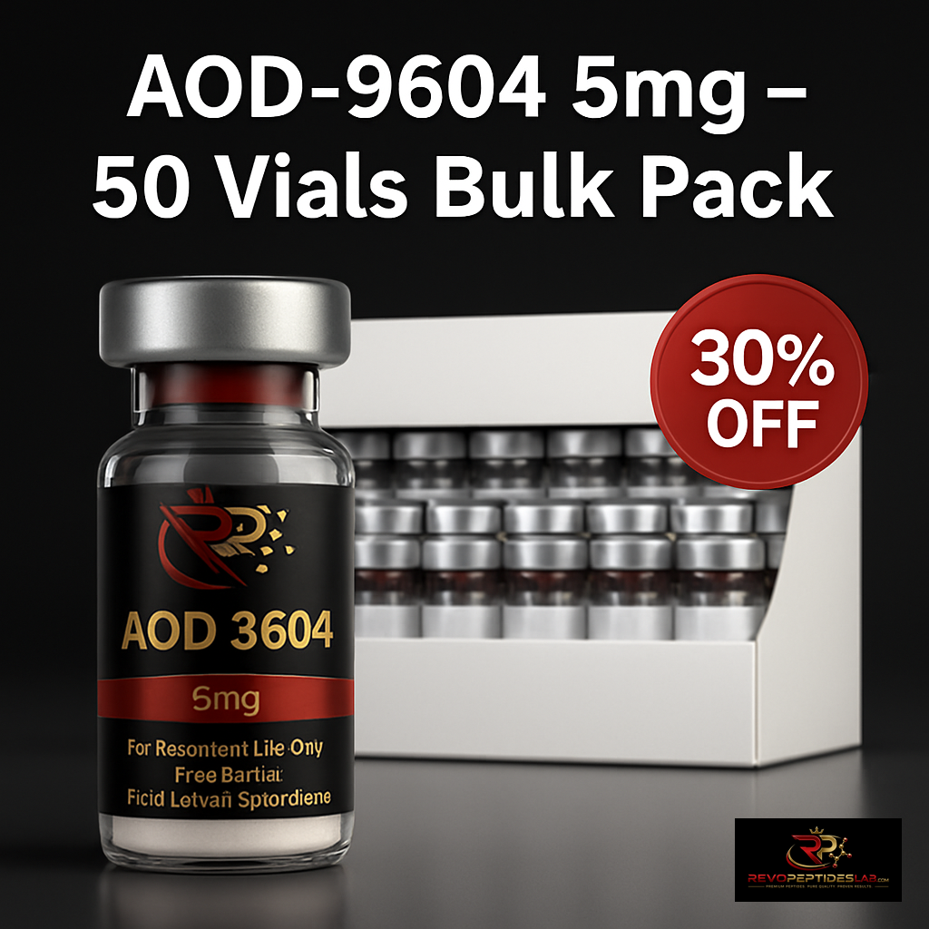AOD-9604 5mg – 50 Vials Bulk Pack (30% Off) - Revo Peptide