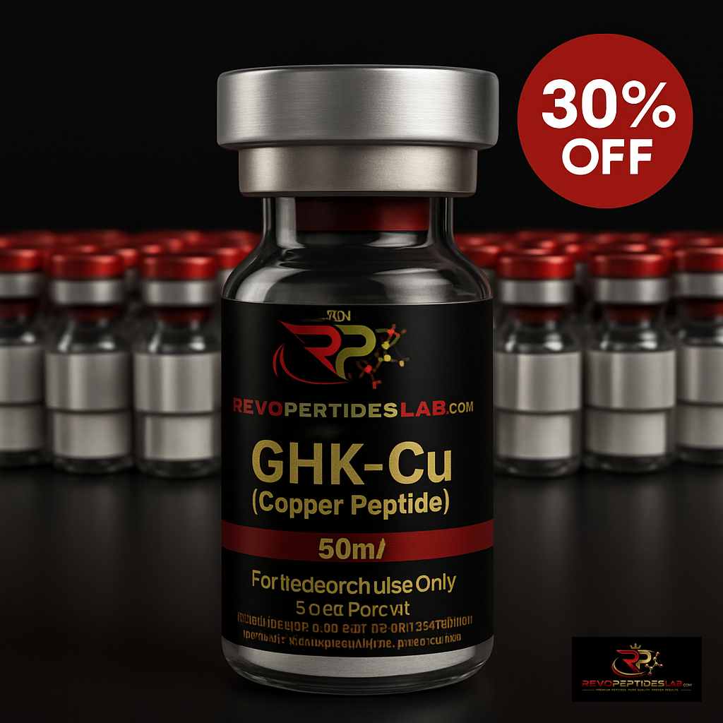 GHK-Cu (Copper Peptide) 50mg – 50 Vials at 30% Off - Revo Peptide